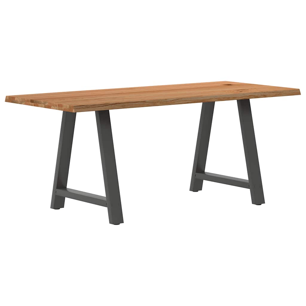Esstisch mit Baumkanten 180x80x74cm Massivholz Eiche Rechteckig