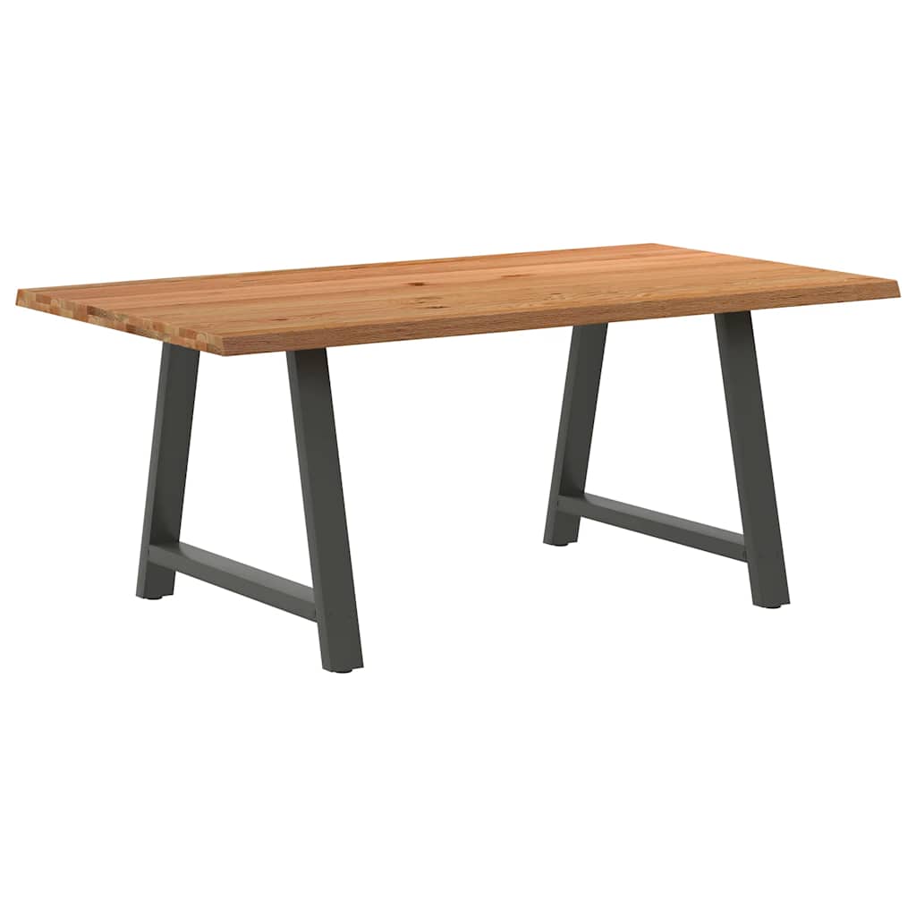 Esstisch mit Baumkanten 180x100x74 cm Massivholz Eiche Rechteck