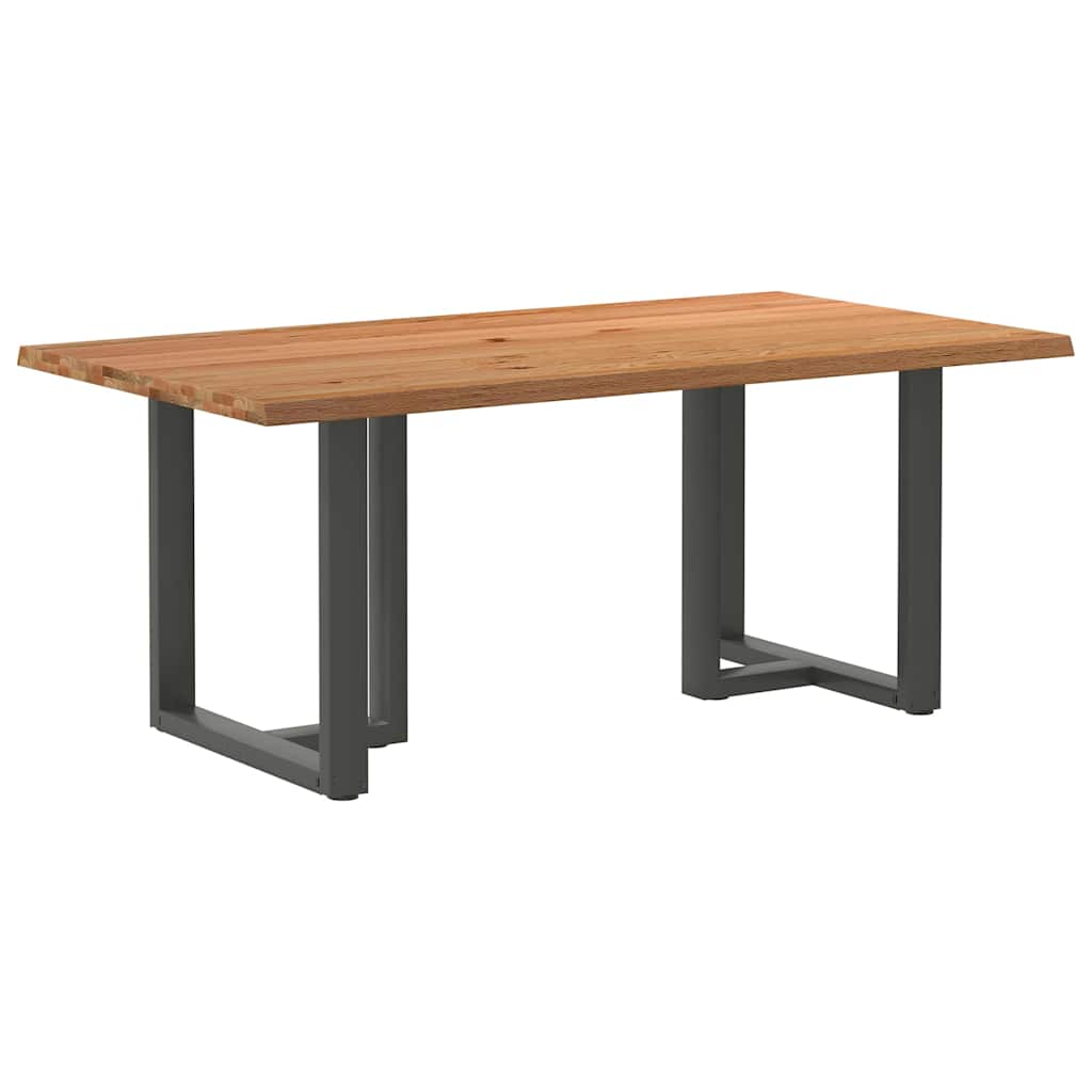 Esstisch mit Baumkanten 180x100x74 cm Massivholz Eiche Rechteck