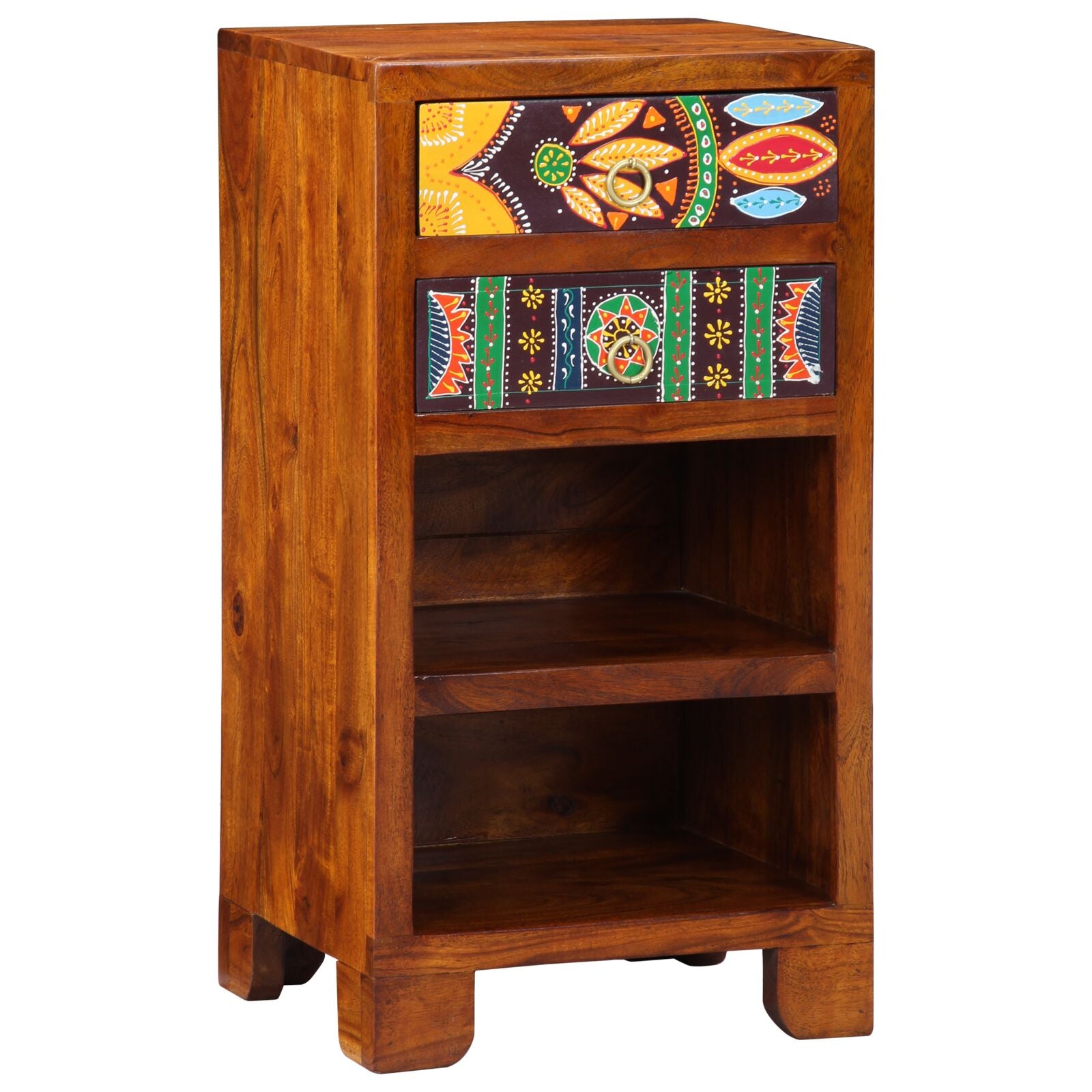 Beistelltische Braun Massivholz Mango Klein Dekorative Intarsien