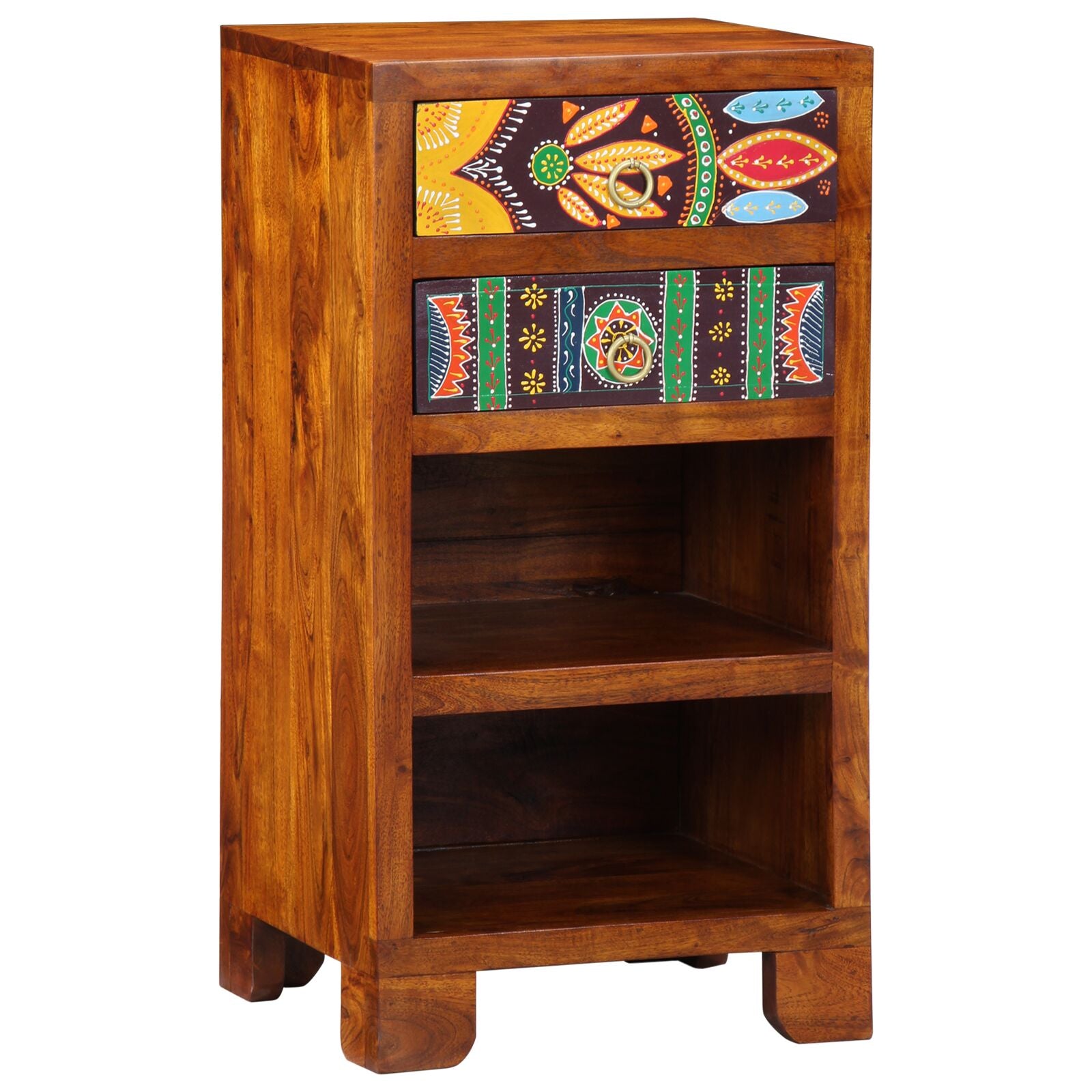Beistelltische Braun Massivholz Mango Klein Dekorative Intarsien