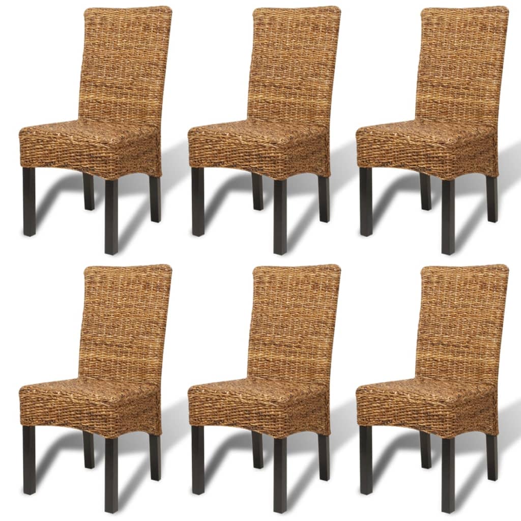 Esszimmerstühle 6 Stk. Abaca und Mango Massivholz