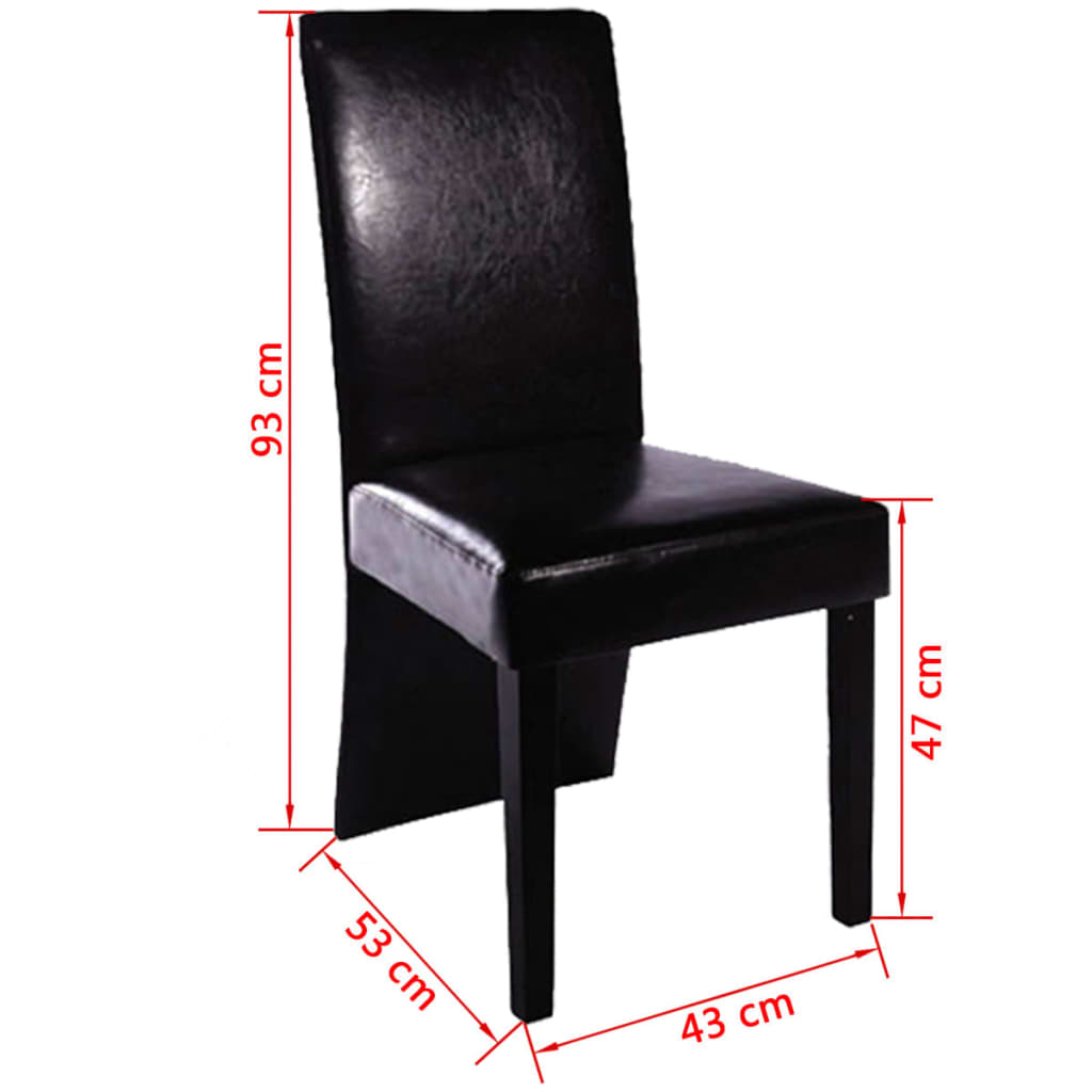 Esszimmerstühle 4 Stk. Schwarz Kunstleder - heimxxl.de
