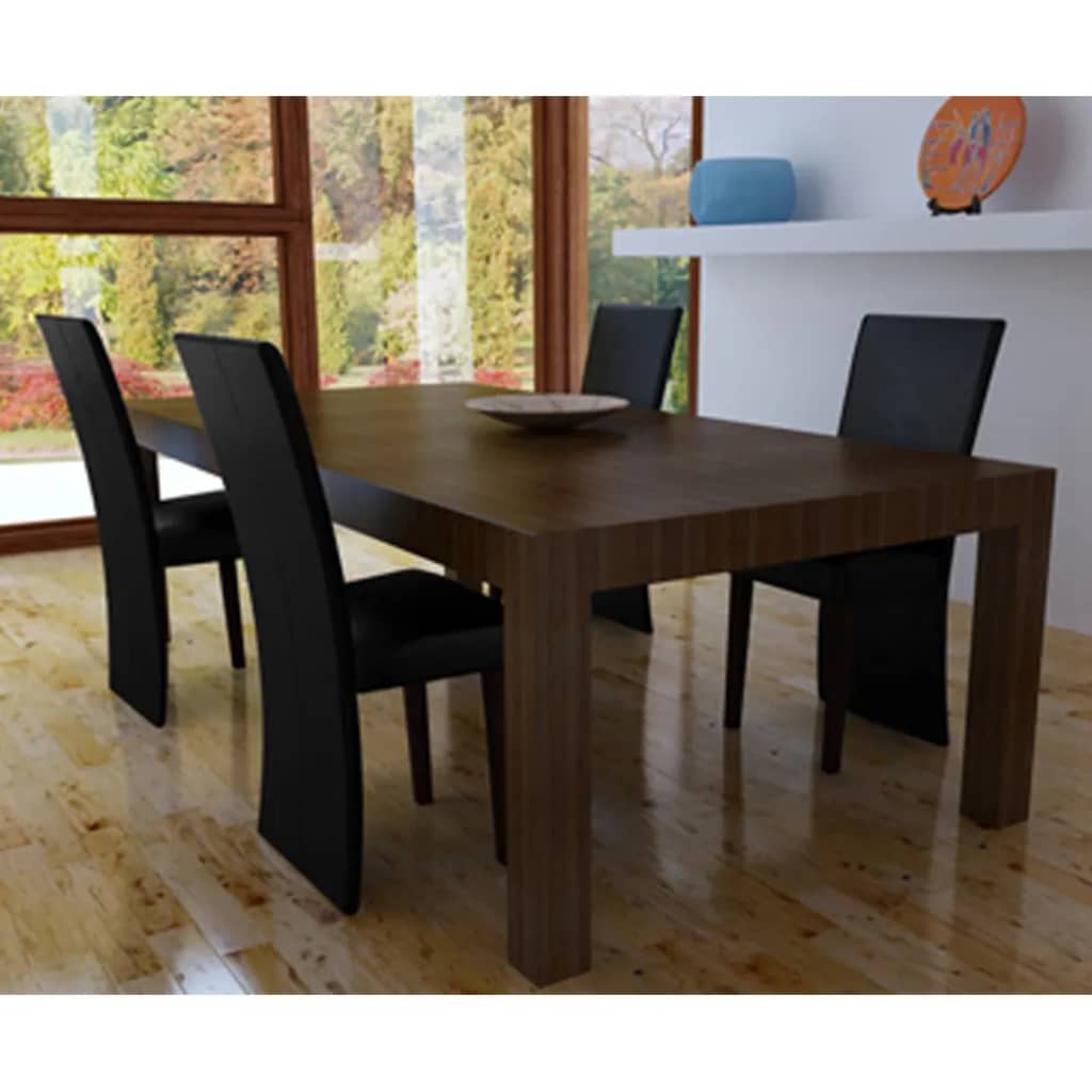 Esszimmerstühle 4 Stk. Schwarz Kunstleder - heimxxl.de