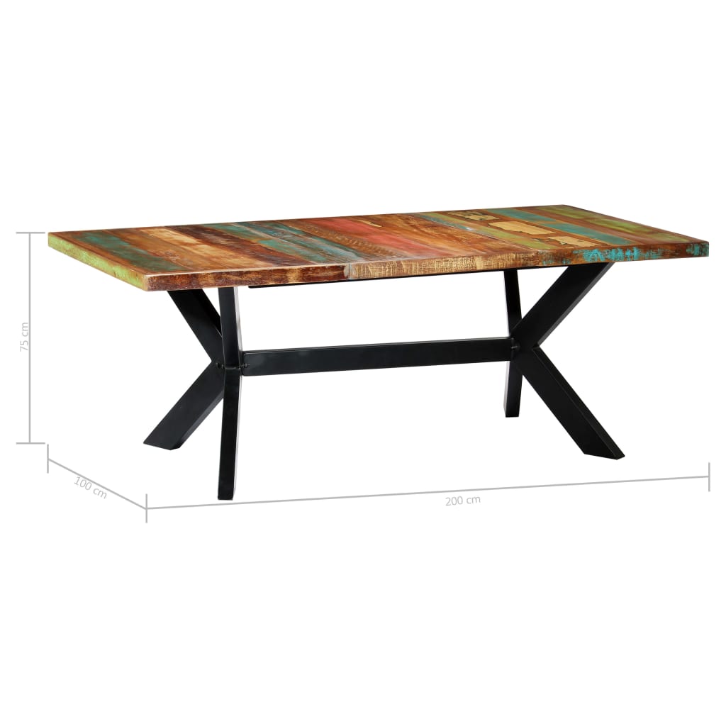 Esstisch 200x100x75 cm Altholz Massiv - heimxxl.de