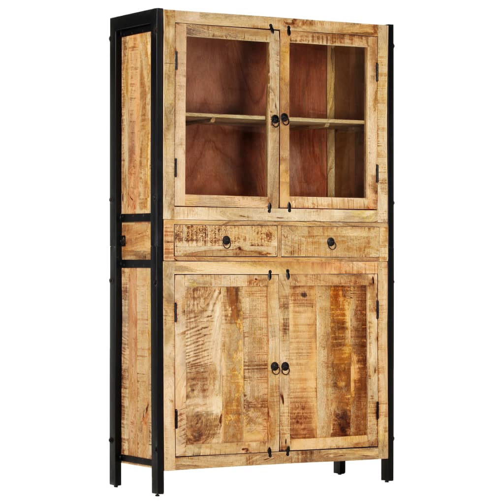 Highboard 100x40x175 cm Massivholz Mango