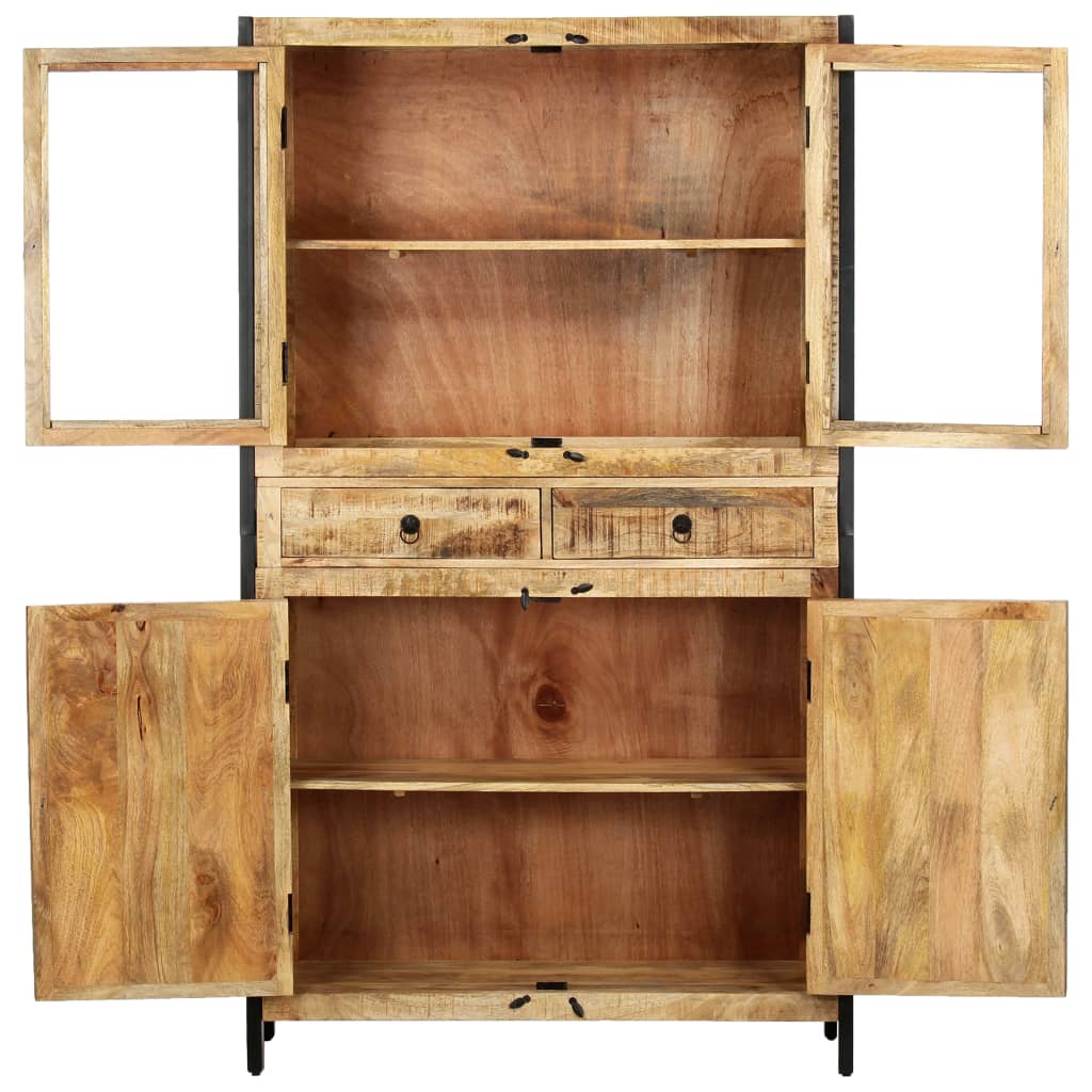 Highboard 100x40x175 cm Massivholz Mango