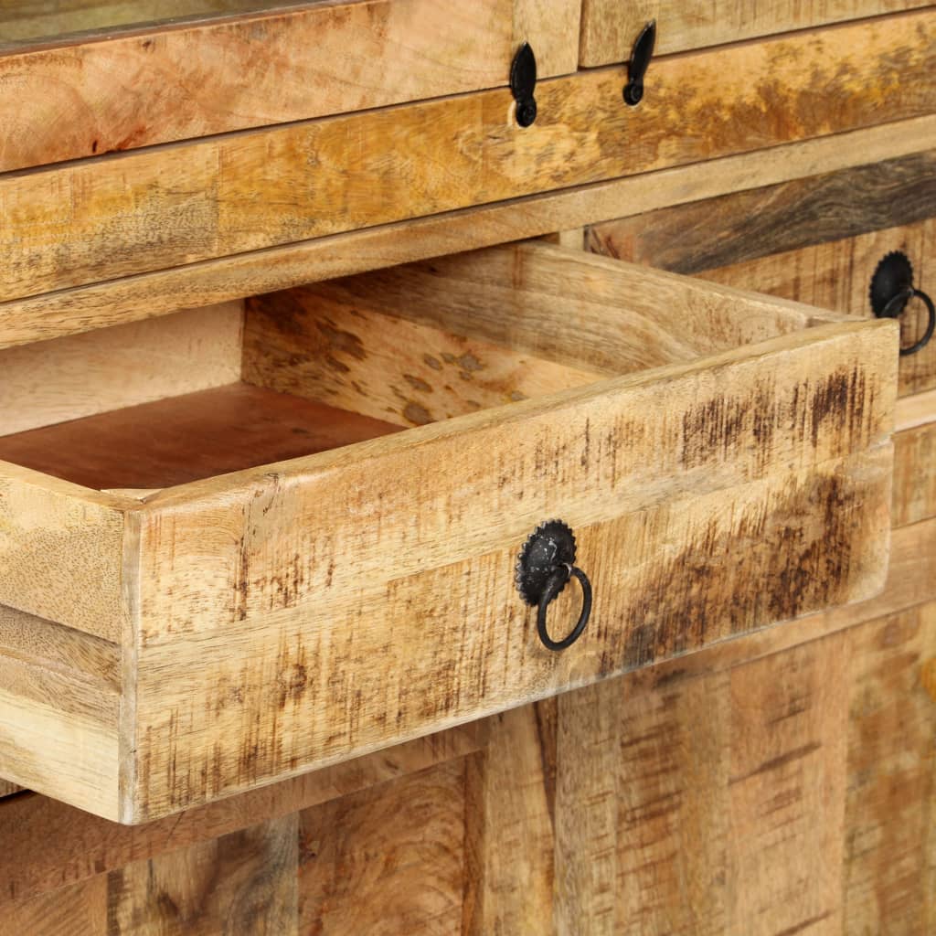 Highboard 100x40x175 cm Massivholz Mango