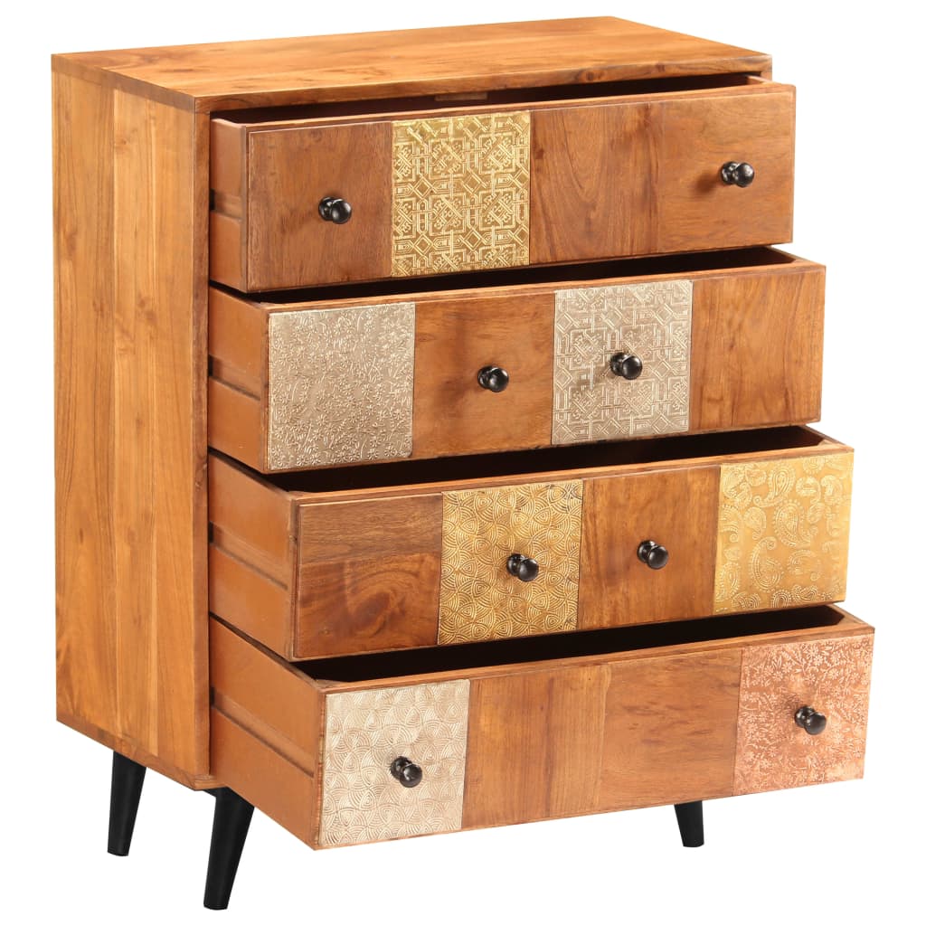 Kommode 60x30x75 cm Massivholz Akazie