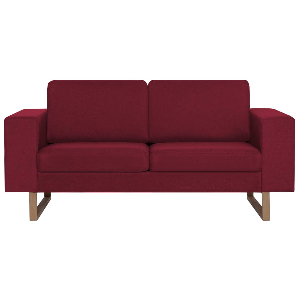 2-Sitzer-Sofa Stoff Weinrot