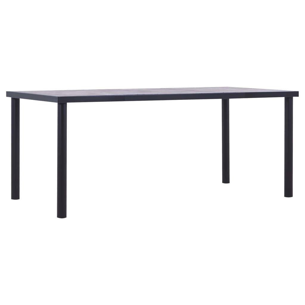 Esstisch Schwarz und Betongrau 180 x 90 x 75 cm MDF - heimxxl.de