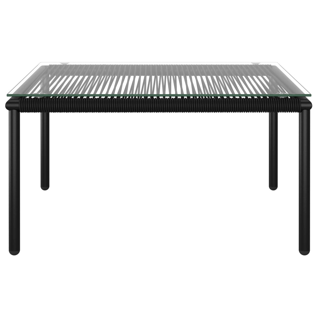 6-tlg. Garten-Lounge-Set mit Auflagen Schwarz PVC - heimxxl.de