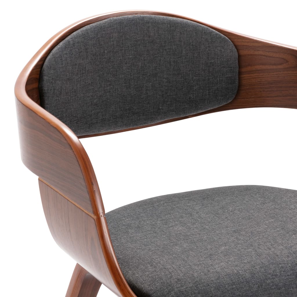 Esszimmerstühle 2 Stk. Bugholz und Grau Stoff - heimxxl.de