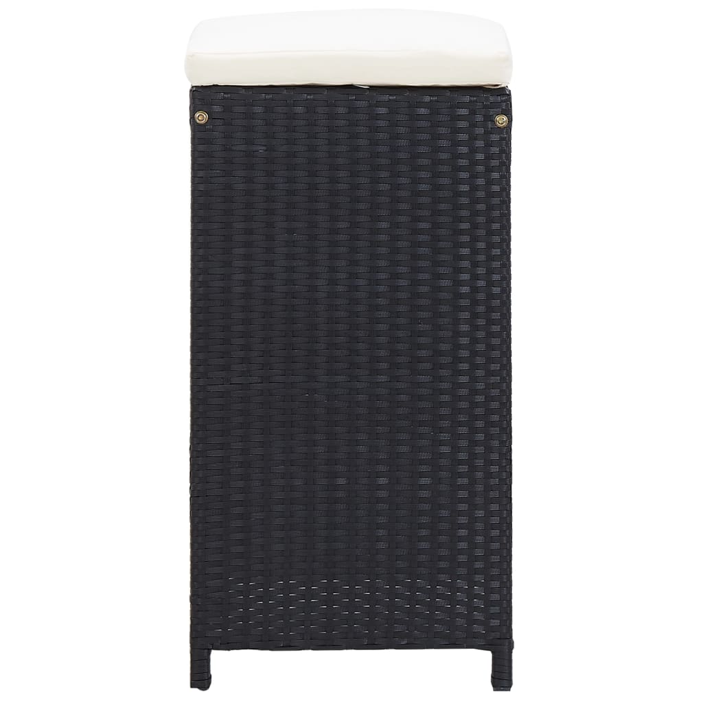 9-tlg. Gartenbar-Set Poly Rattan Schwarz - heimxxl.de