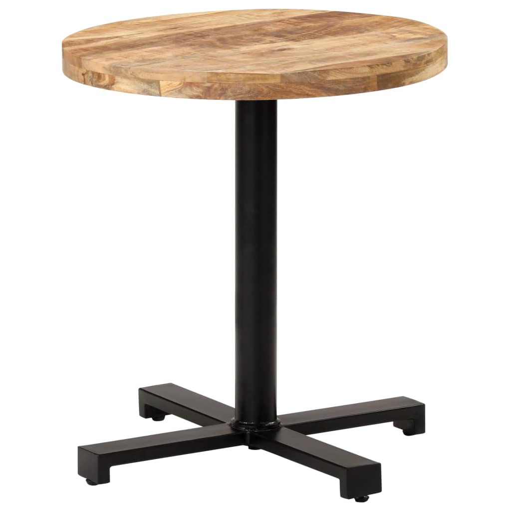 Bistrotisch Rund Ø70x75 cm Raues Mangoholz - heimxxl.de
