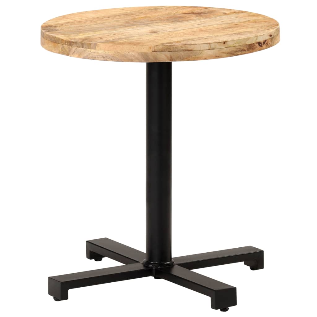 Bistrotisch Rund Ø70x75 cm Raues Mangoholz - heimxxl.de