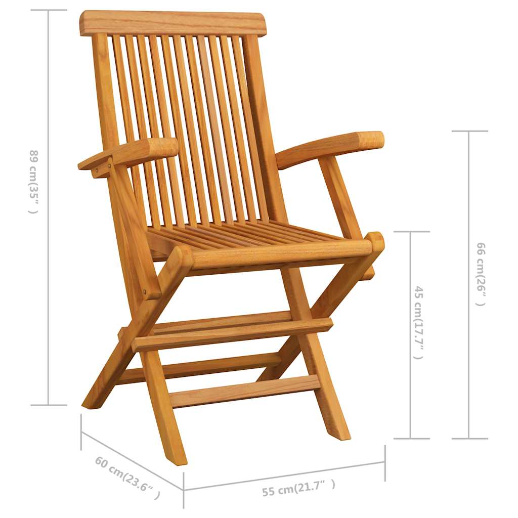 Gartenstühle 3 Stk. Massivholz Teak - heimxxl.de