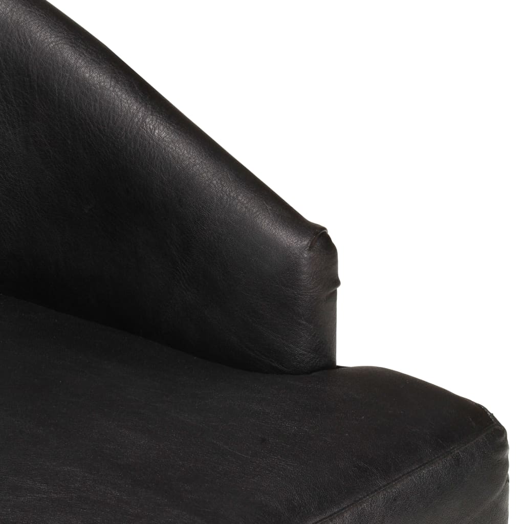 Esszimmerstühle 6 Stk. Schwarz Echtes Ziegenleder - heimxxl.de