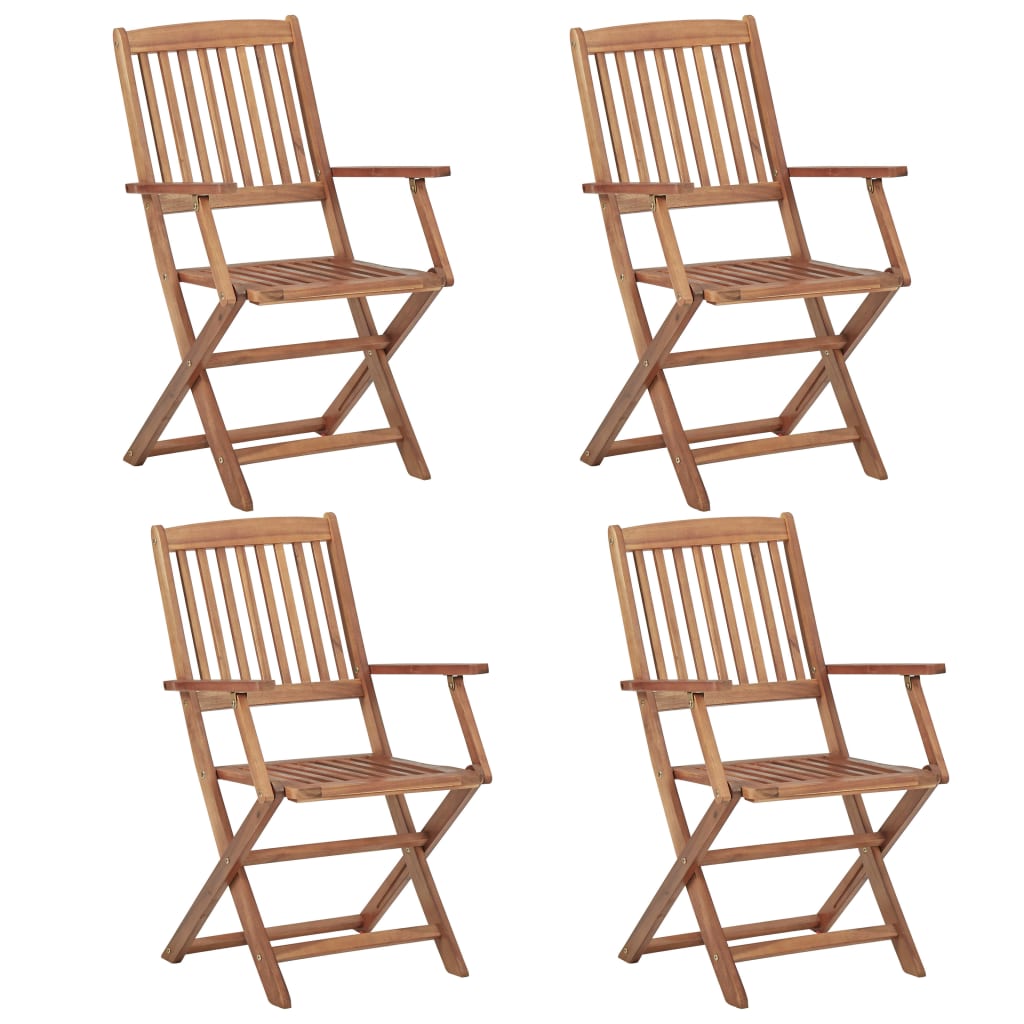 Klappbare Gartenstühle 4 Stk. Massivholz Akazie - heimxxl.de