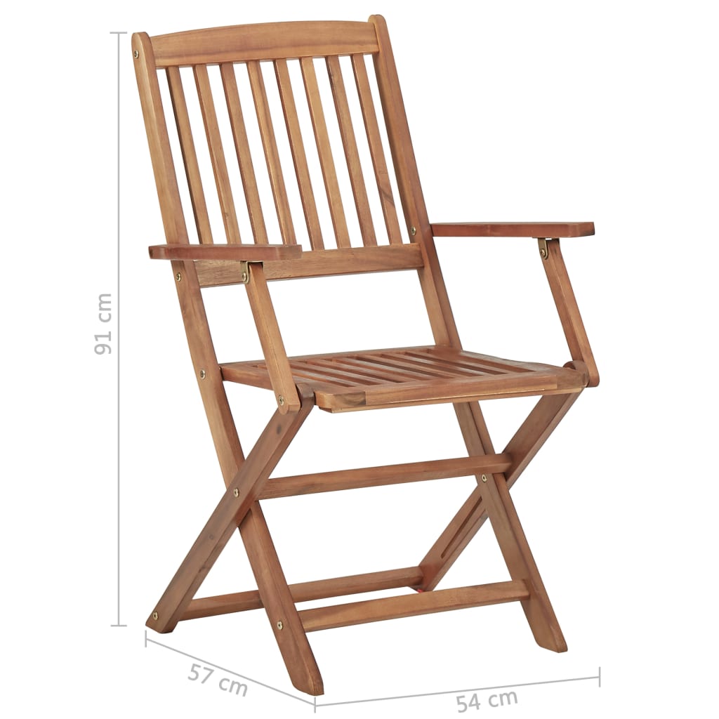 Klappbare Gartenstühle 4 Stk. Massivholz Akazie - heimxxl.de