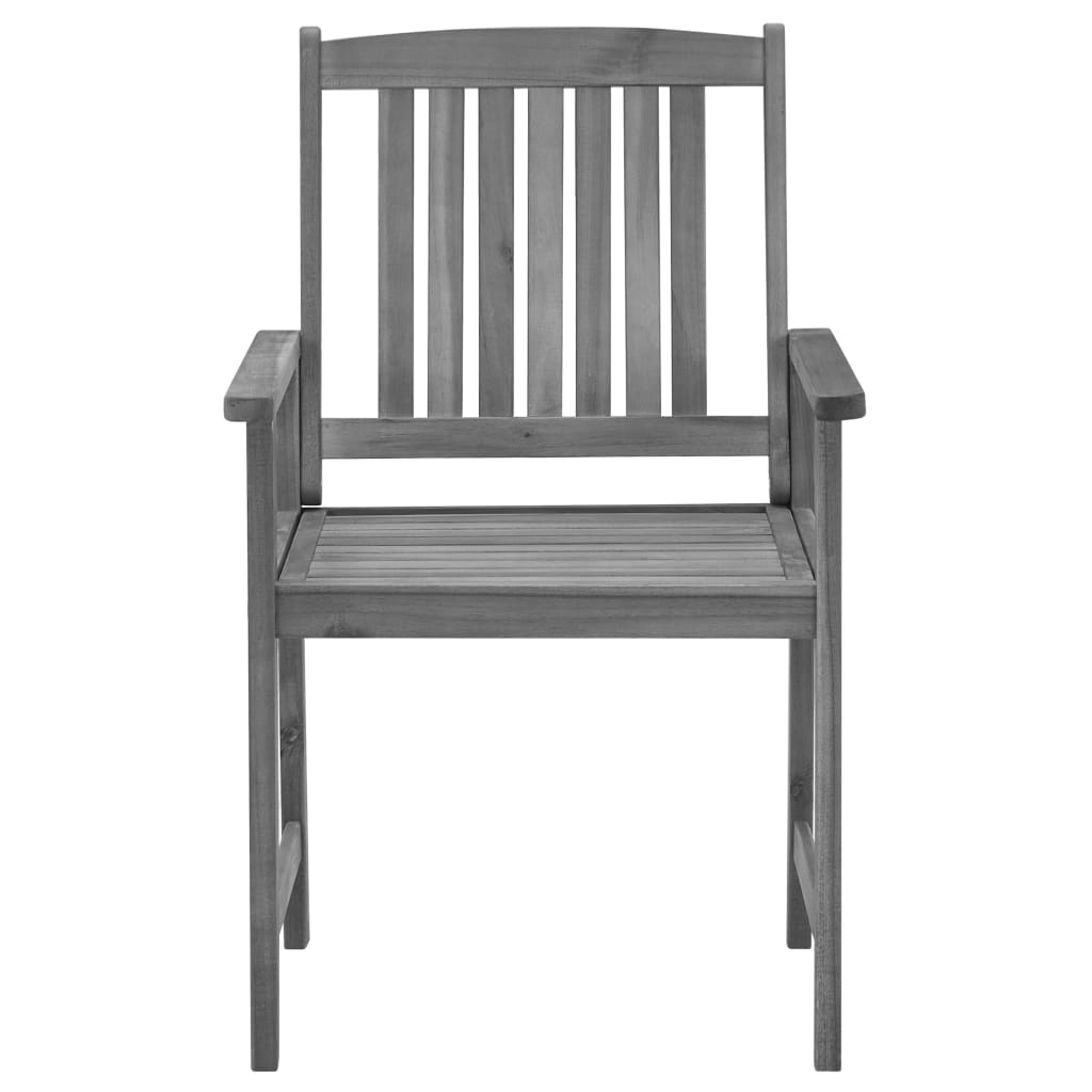 Gartenstühle mit Kissen 4 Stk. Grau Massivholz Akazie - heimxxl.de