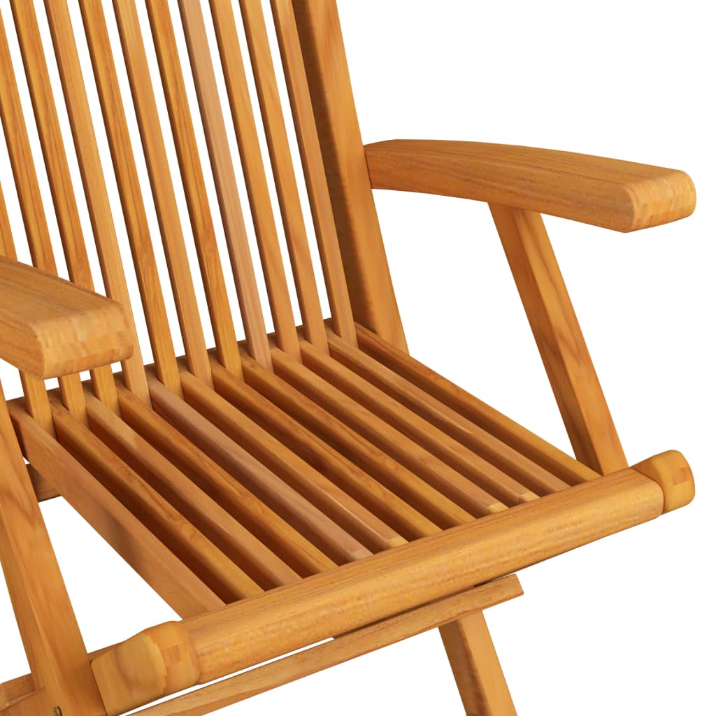 Gartenstühle mit Beigen Kissen 6 Stk. Massivholz Teak - heimxxl.de