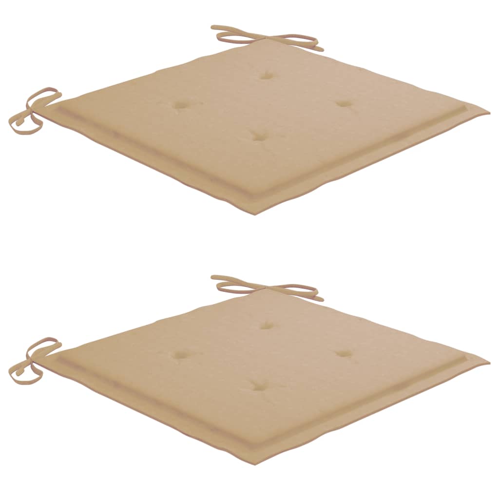 Schaukelstuhl mit Beige Kissen Massivholz Teak - heimxxl.de