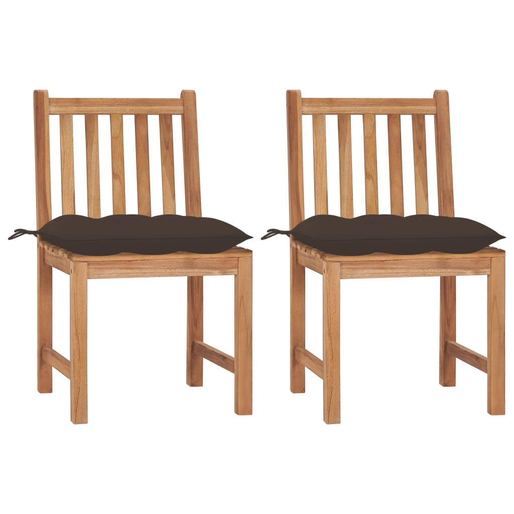 Gartenstühle 2 Stk. mit Kissen Massivholz Teak - heimxxl.de