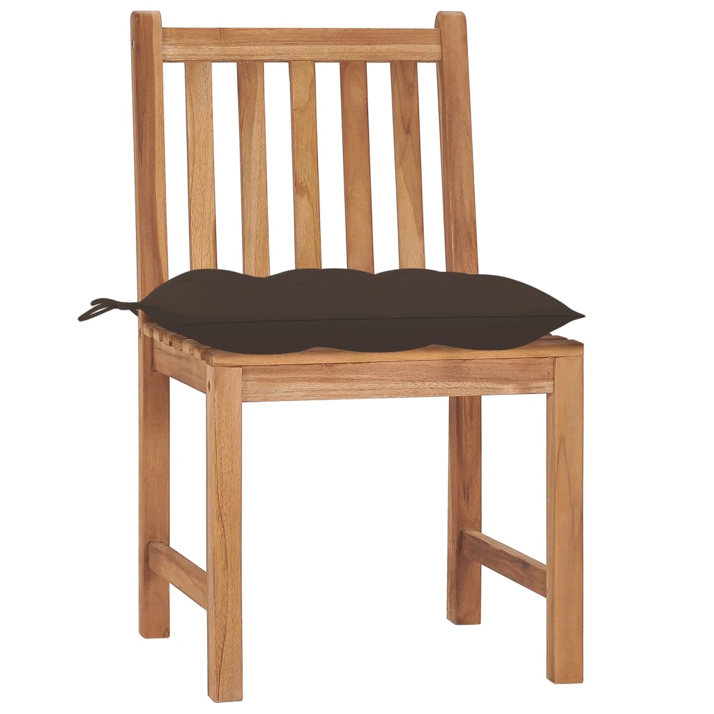 Gartenstühle 2 Stk. mit Kissen Massivholz Teak - heimxxl.de