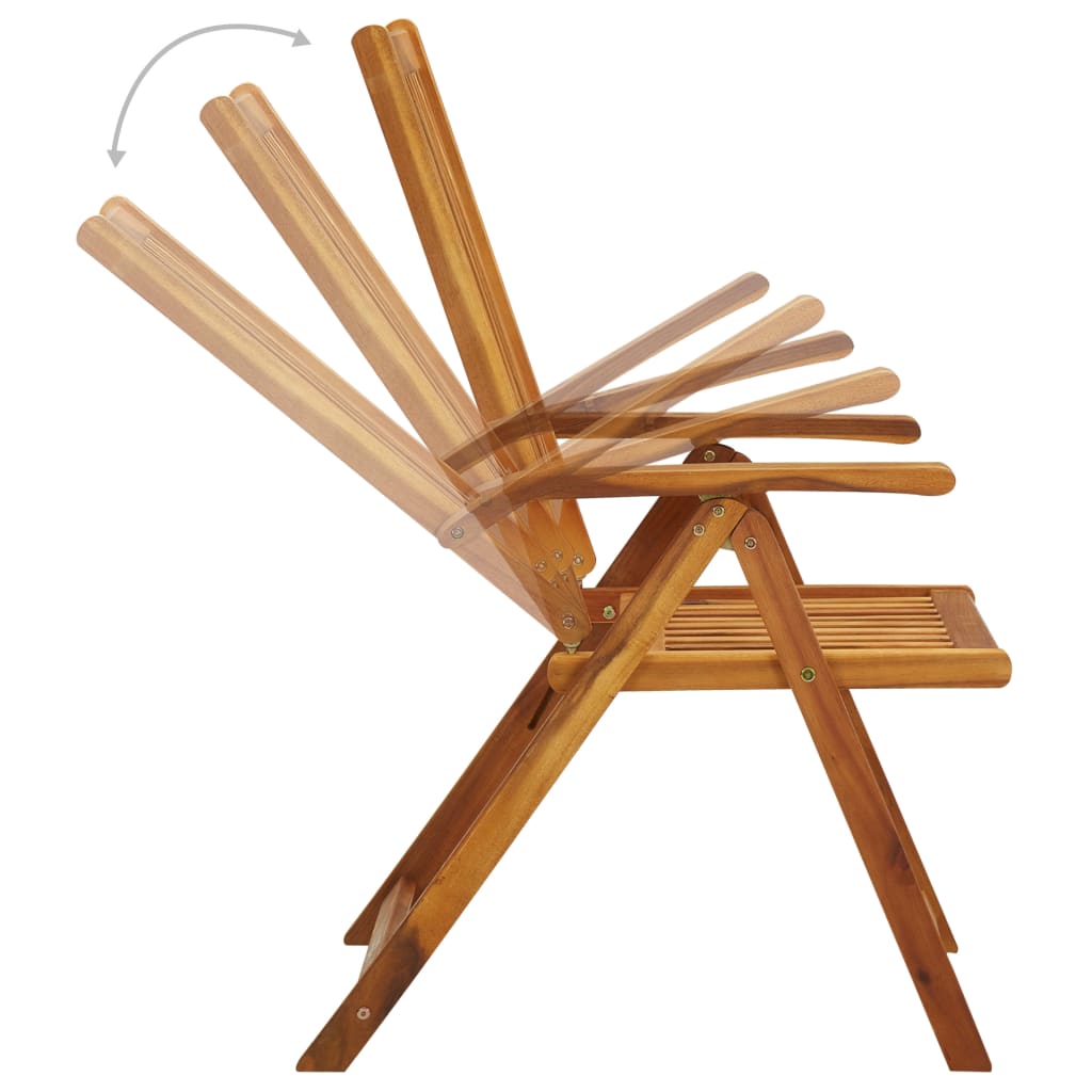 Klappbare Gartenstühle 3 Stk. mit Auflagen Massivholz Akazie - heimxxl.de