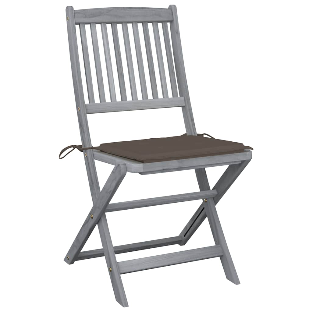 Klappbare Gartenstühle 6 Stk. mit Sitzkissen Massivholz Akazie - heimxxl.de