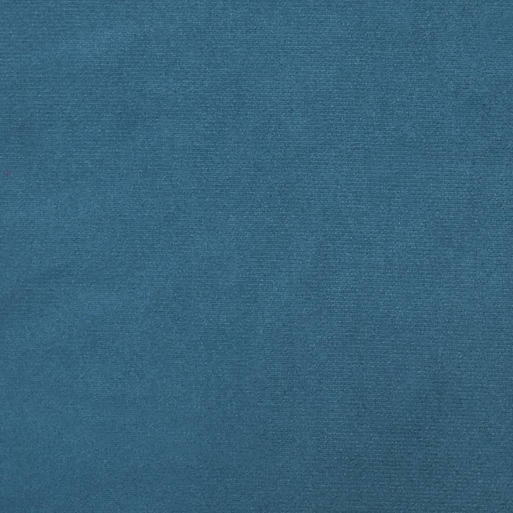 Schaukelstuhl mit Massivholz-Gummibeinen Blau Samt