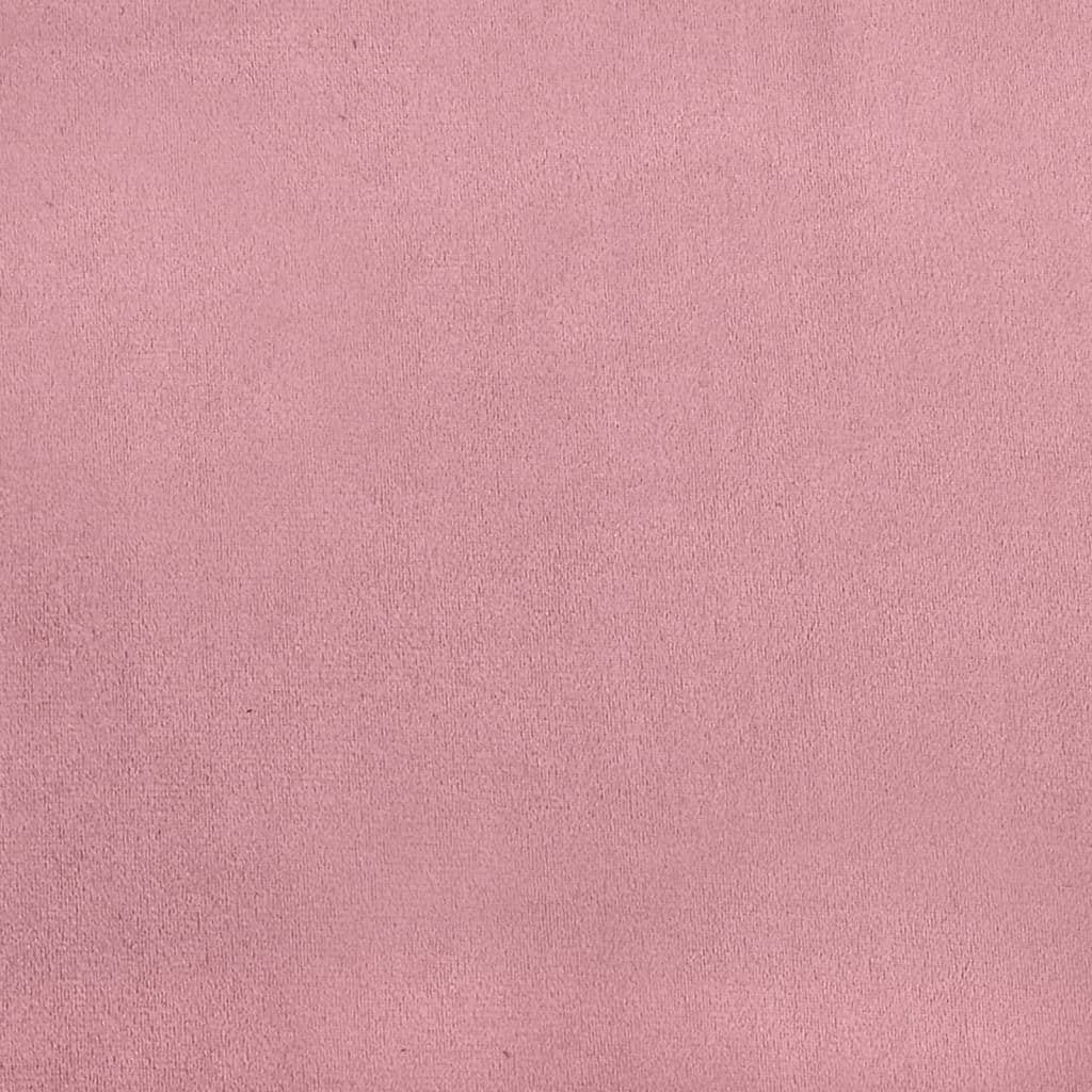 Schaukelstuhl mit Massivholz-Gummibeinen Rosa Samt