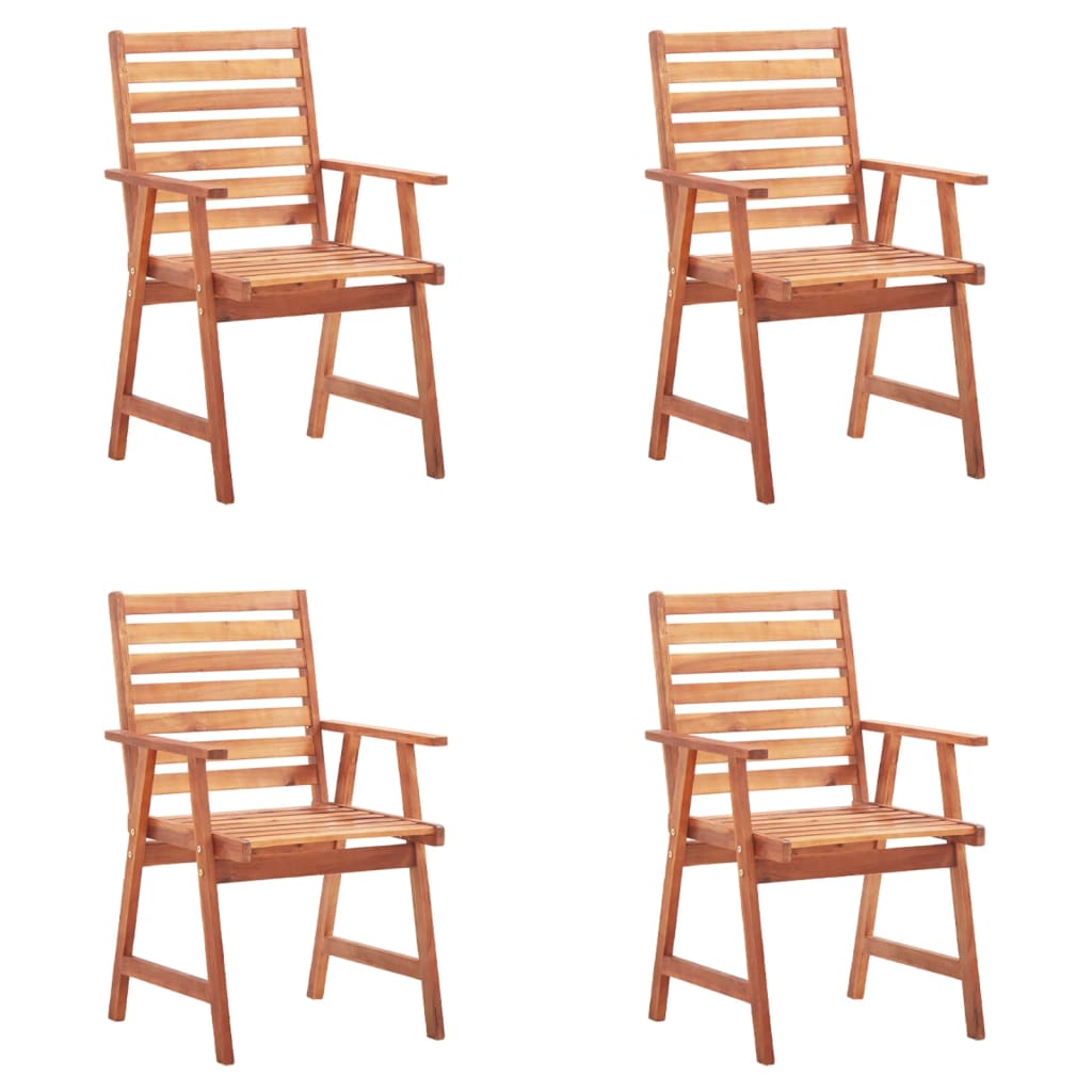 Garten-Essstühle 4 Stk. mit Kissen Massivholz Akazie - heimxxl.de