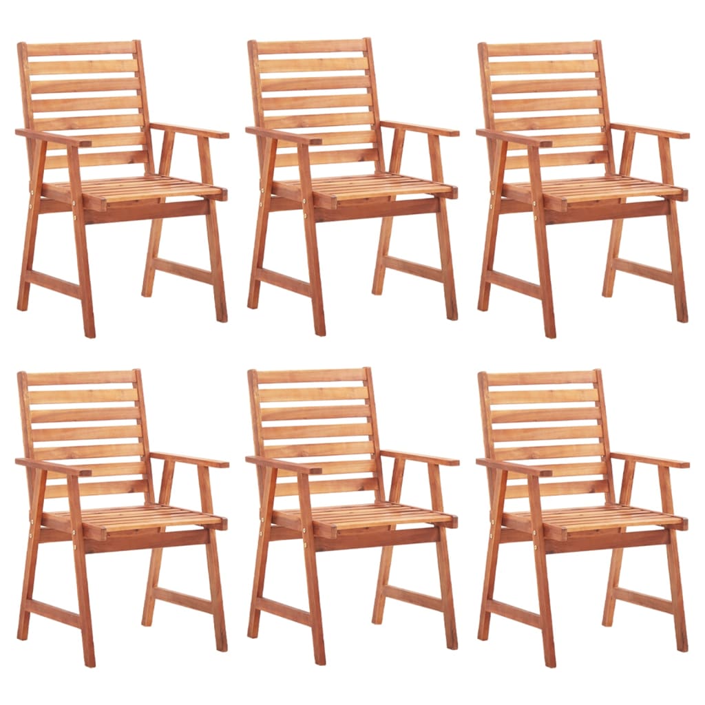 Garten-Essstühle 6 Stk. mit Kissen Massivholz Akazie - heimxxl.de