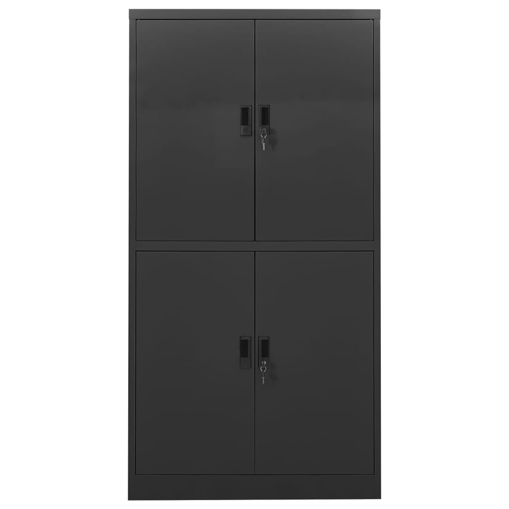 Büroschrank Anthrazit 90x40x180 cm Stahl