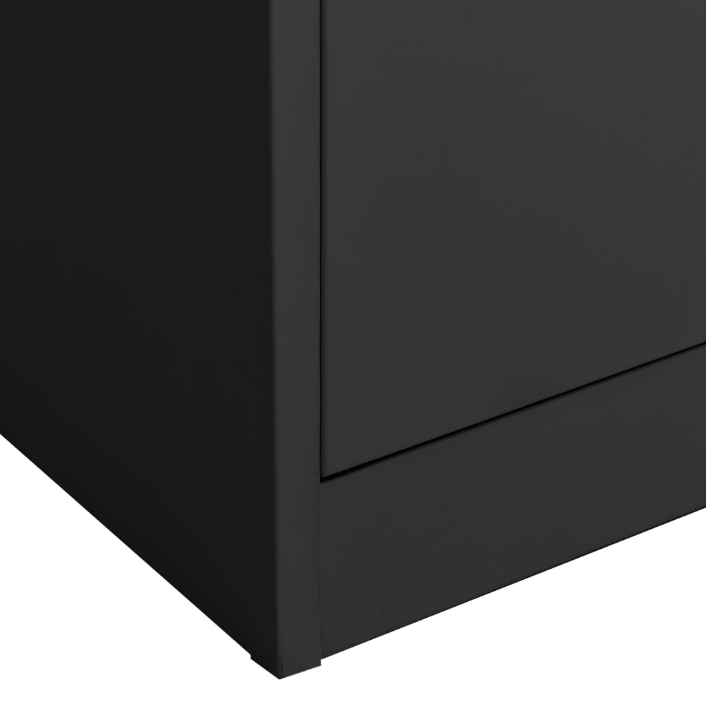 Büroschrank Anthrazit 90x40x180 cm Stahl