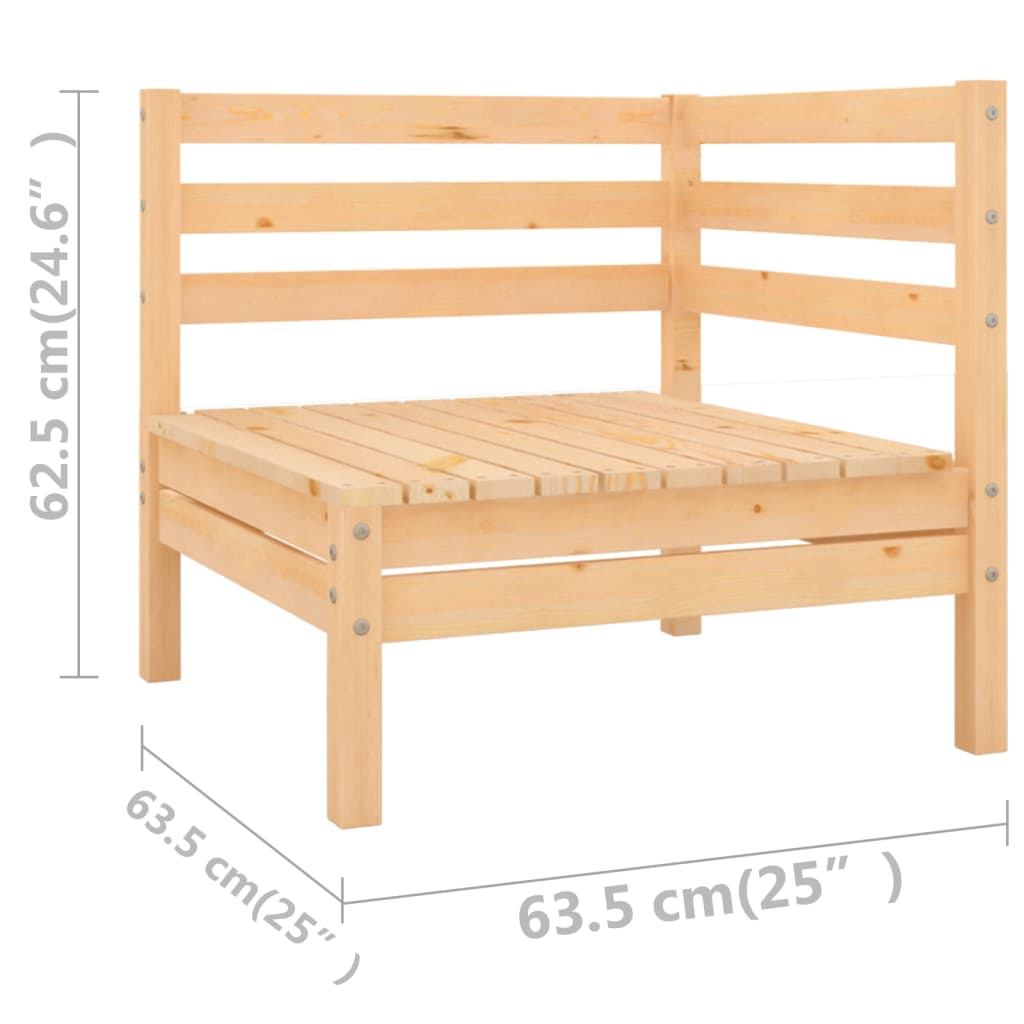 11-tlg. Garten-Lounge-Set Massivholz Kiefer