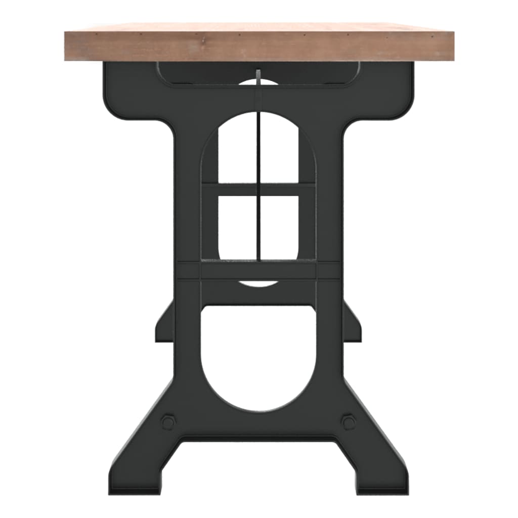 Esstisch 110x65x82 cm Massivholz Tanne und Eisen - heimxxl.de