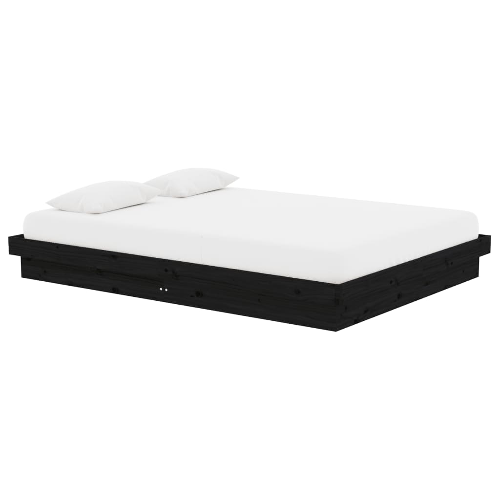 Massivholzbett Schwarz 135x190 cm - heimxxl.de