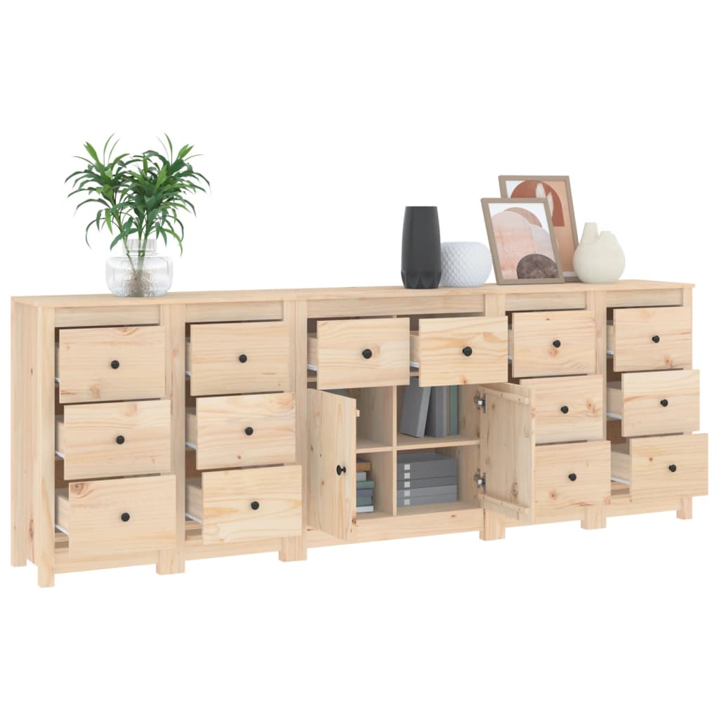 Sideboard 230x35x80 cm Massivholz Kiefer
