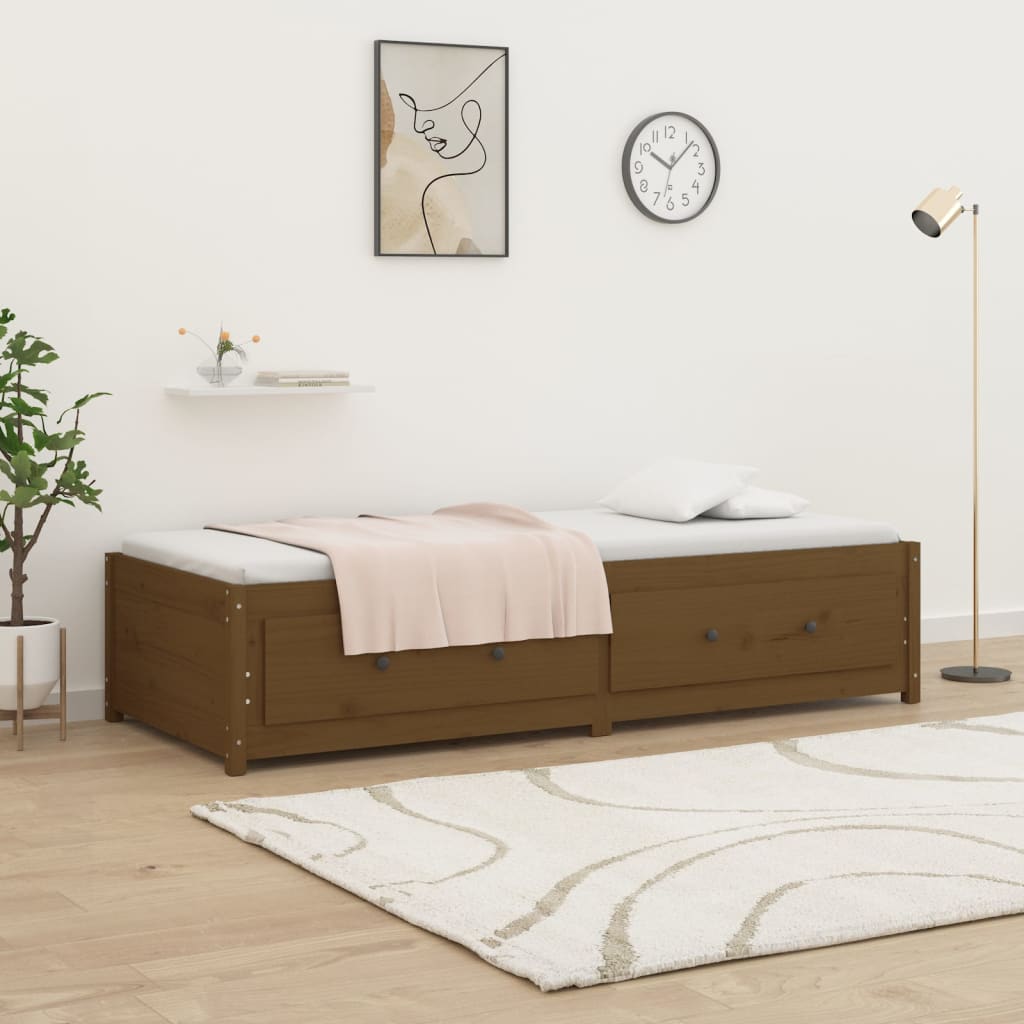 Tagesbett Honigbraun 90x200 cm Massivholz Kiefer - heimxxl.de