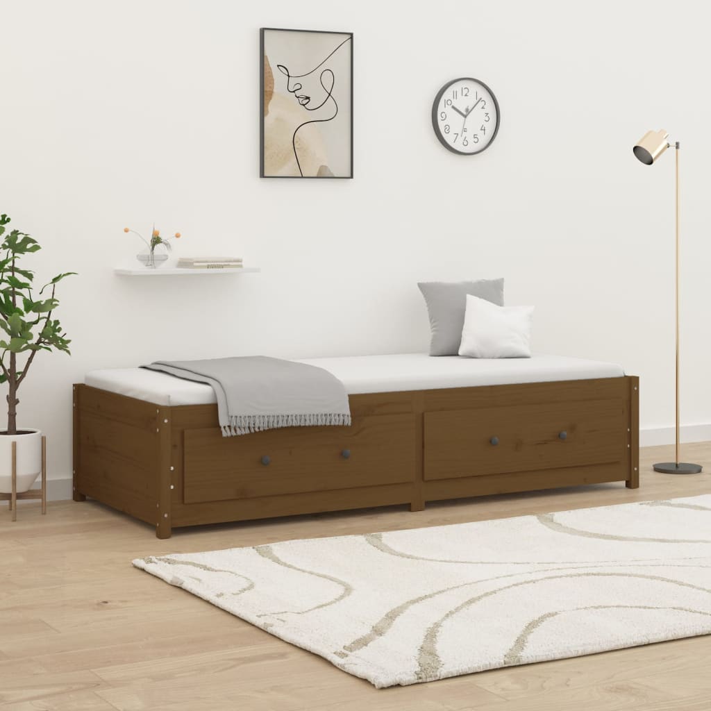 Tagesbett Honigbraun 90x200 cm Massivholz Kiefer - heimxxl.de