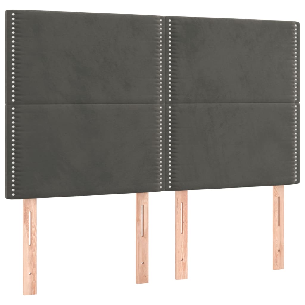 Bettgestell ohne Matratze Dunkelgrau 140x200 cm Samt