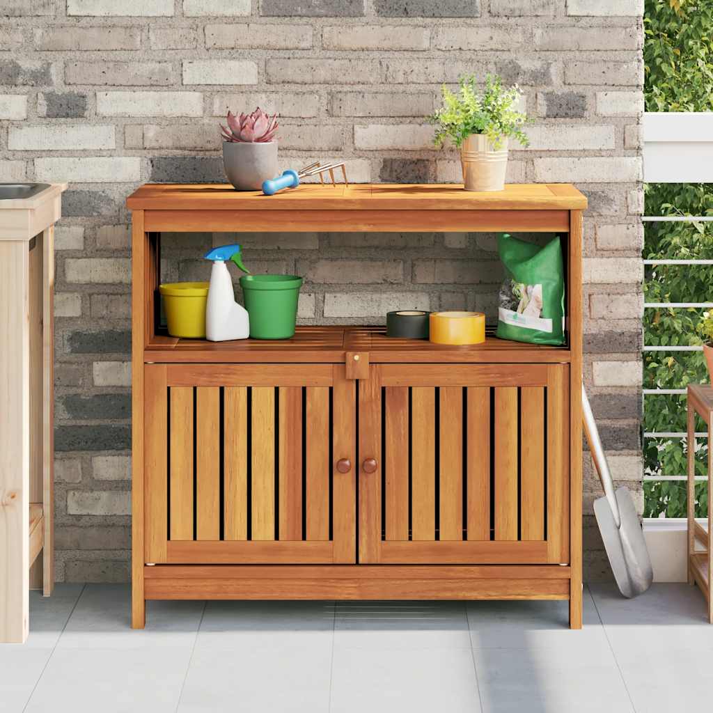 Garten-Konsolentisch 80x35x75 cm Massivholz Akazie