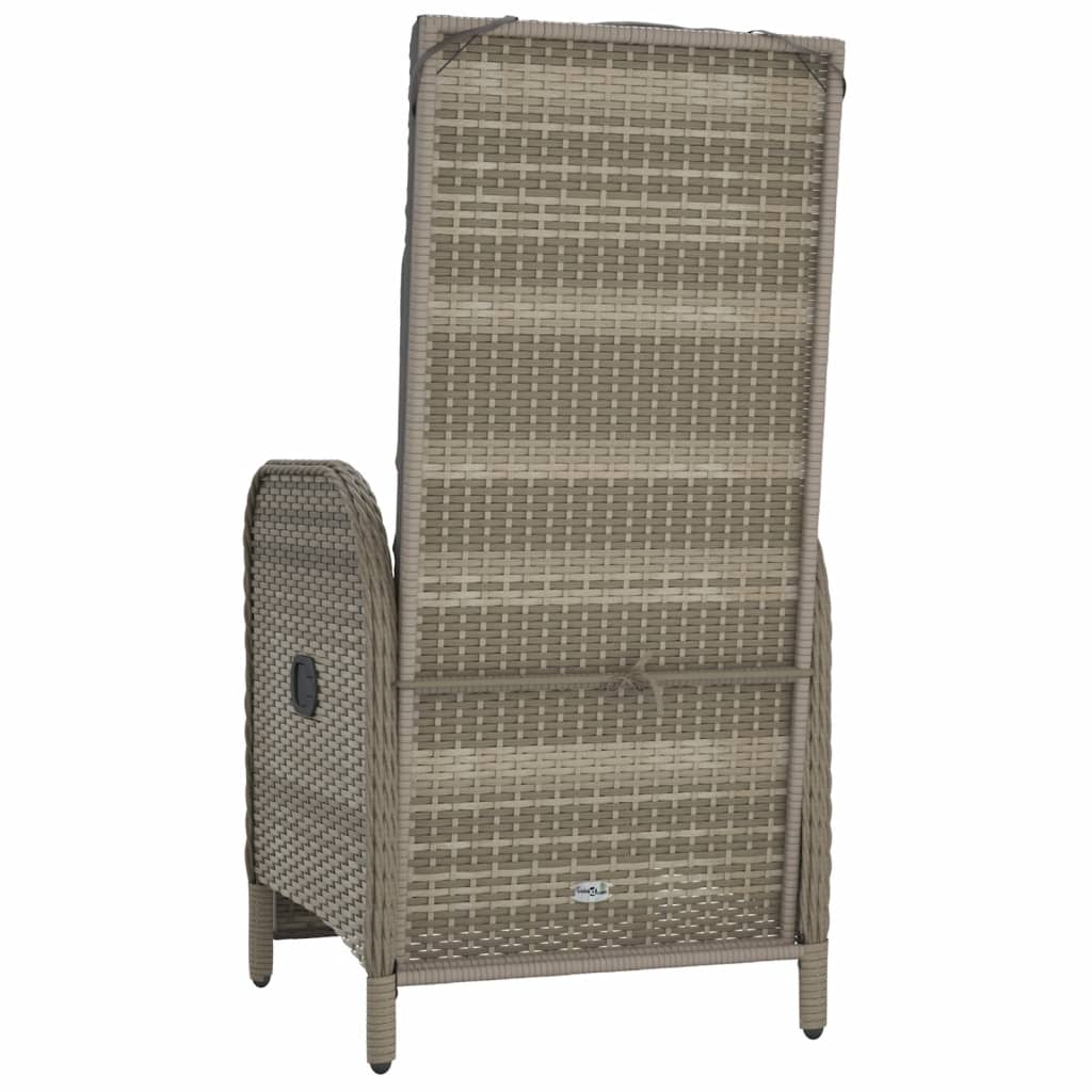 Garten-Relaxsessel mit Kissen 2 Stk. Poly Rattan Grau - heimxxl.de