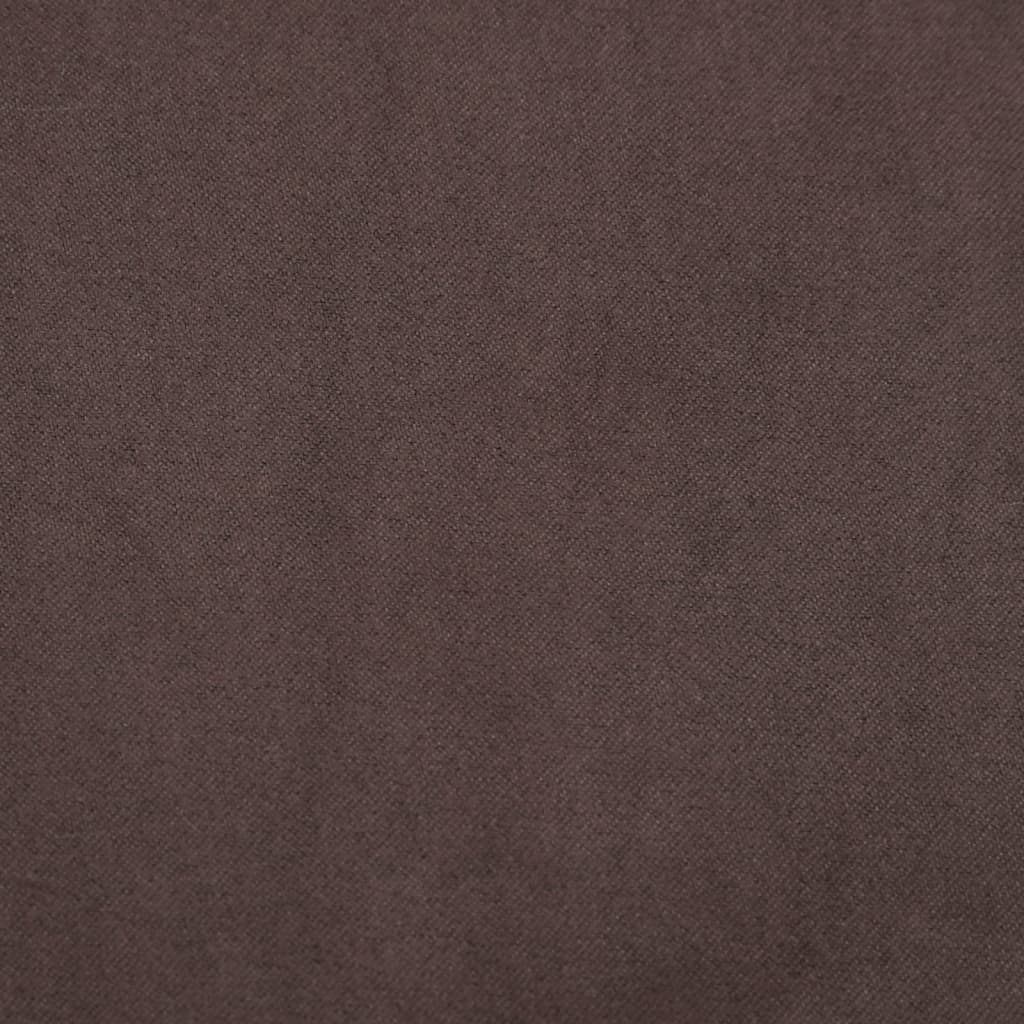 Schaukelsessel mit Hocker Gleitend Braun Stoff