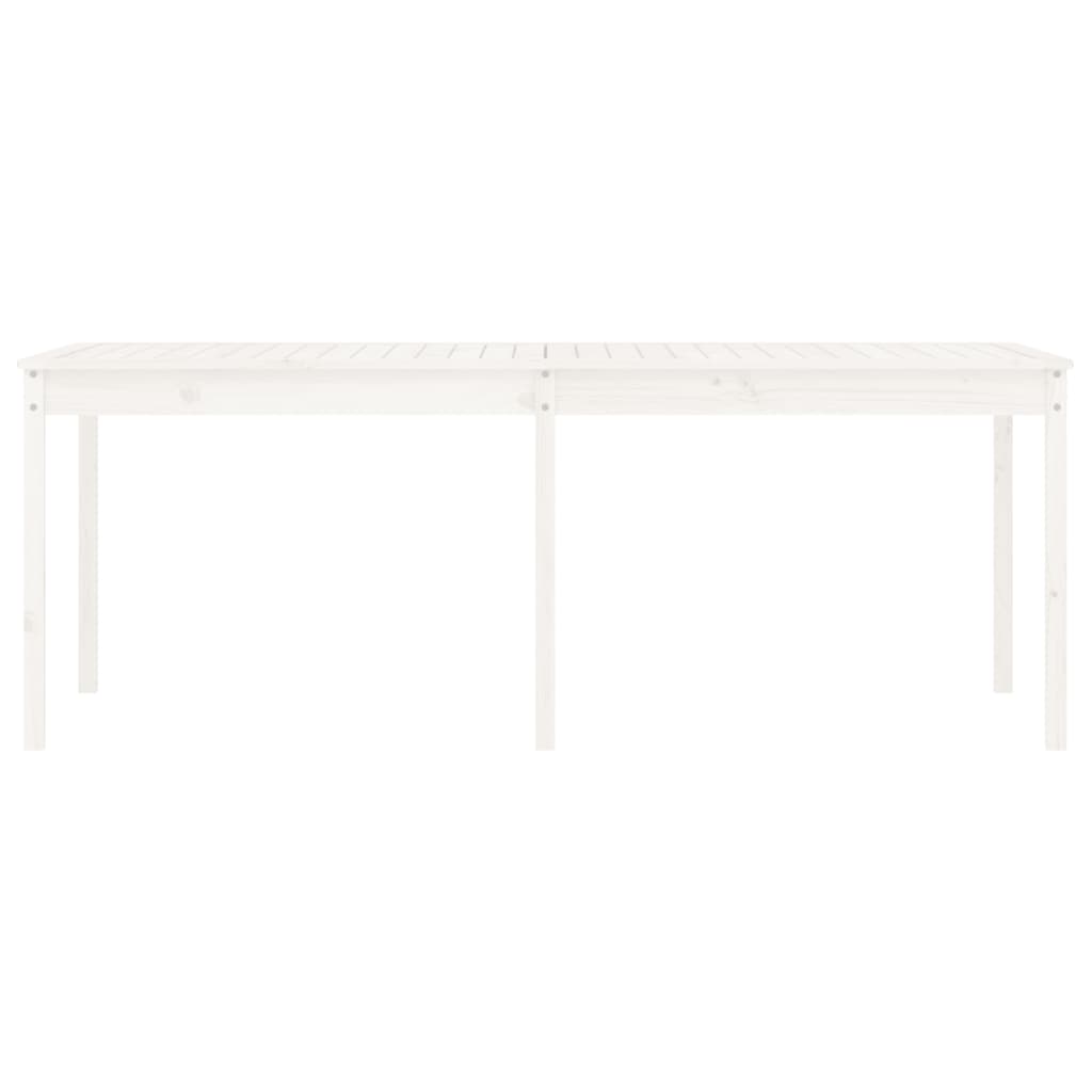 Gartentisch Weiß 203,5x100x76 cm Massivholz Kiefer - heimxxl.de