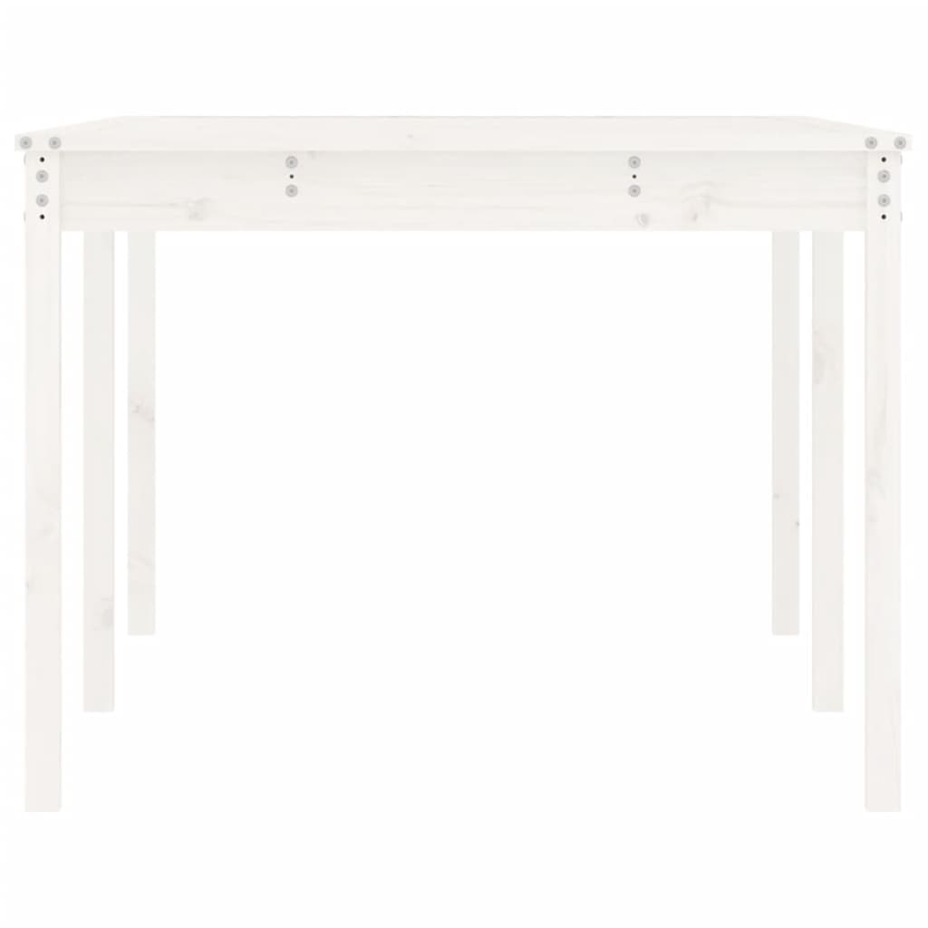 Gartentisch Weiß 203,5x100x76 cm Massivholz Kiefer - heimxxl.de