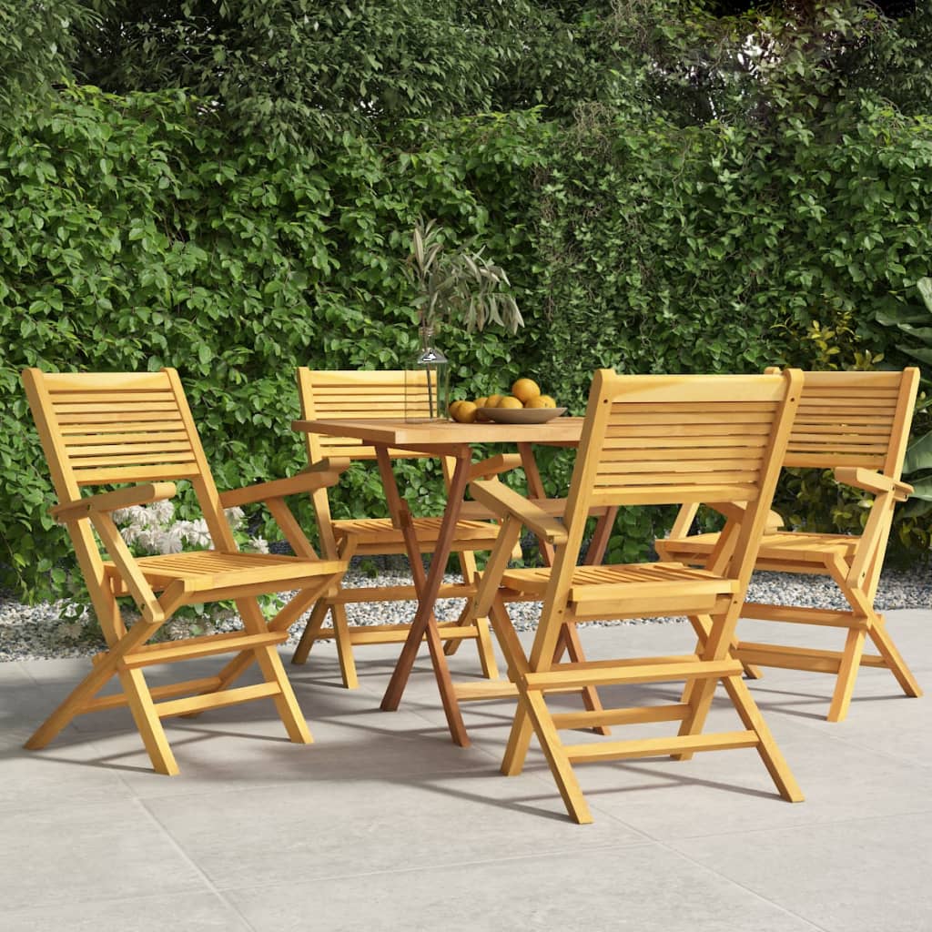 Gartenstühle 4 Stk. Klappbar 55x62x90 cm Massivholz Teak - heimxxl.de